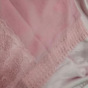 Pink Lace Long Shawl From Japan